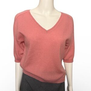 House of Harlow Pink Cashmere V Neck Sweater Size Small New With Tags